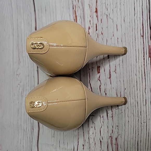 Cole Haan Tan Patent Leather Heels Size 6.5 - Picture 4 of 6